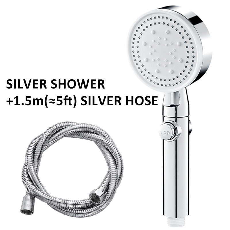 High Pressure Bath Shower Head 5 Mode Large Chrome Handset Heads Water Saving StreetSharks