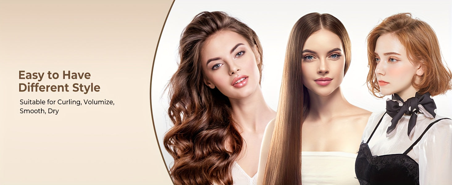 5-in-1 Hot Air UKLISS Styling Brush, Multi-Functional Hair Styling Tools with Replaceable Brush Heads for Women DT Streetsharks