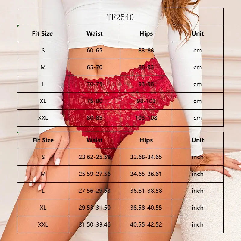 4PCS Women Floral Lace Panties Sexy Perspective G-String High Waist Solid Color Underpants Female Breathable Intimates Lingerie luxecrown.co.uk