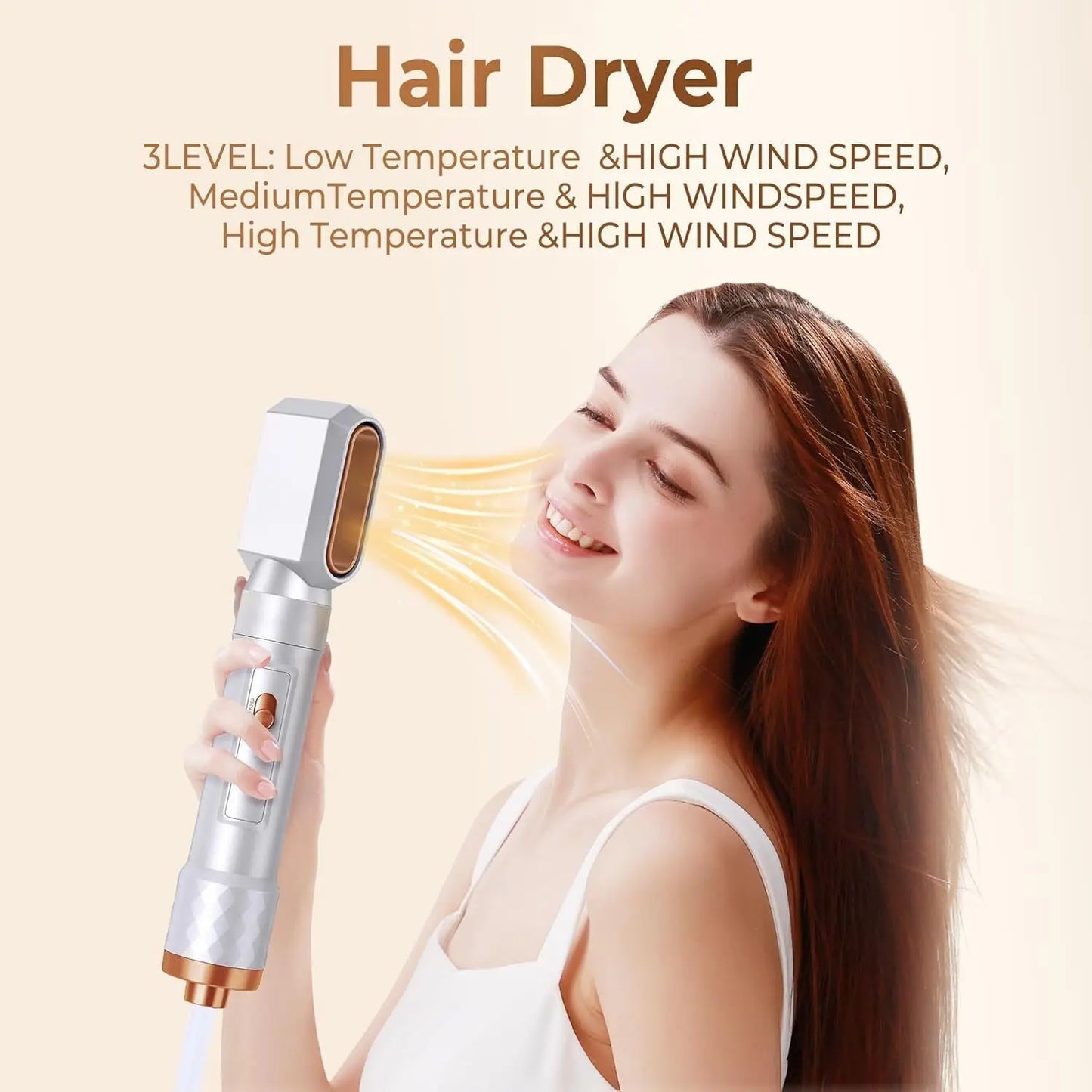 5 IN 1 Pro Air Wrap Blow Hair Styler Curler Straightener Hot Air Comb Brush Gift StreetSharks