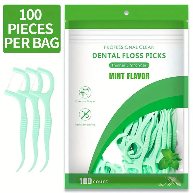 500/300/100pcs ultra-fine mint flavored toothpicks, safe high-end toothpick sticks, plastic toothpicks luxecrown.co.uk