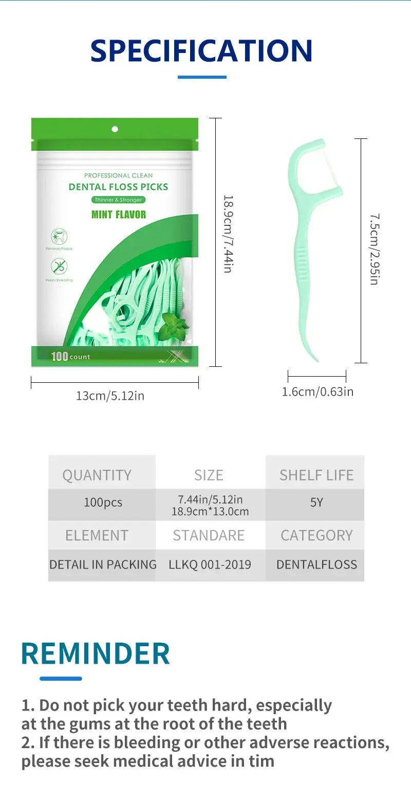 500/300/100pcs ultra-fine mint flavored toothpicks, safe high-end toothpick sticks, plastic toothpicks luxecrown.co.uk