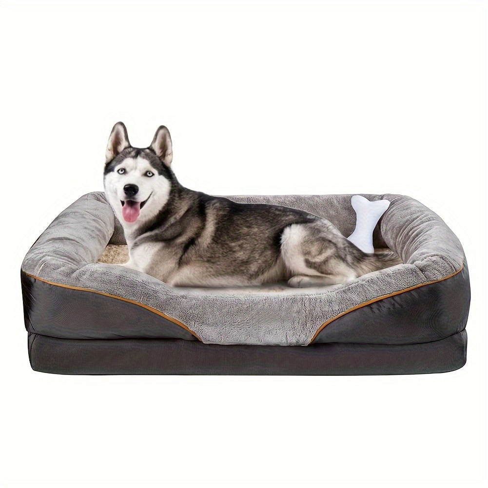 Orthopedic Memory Foam Dog Bed for Large Breeds - Washable Cover, Comfort Orthopedic Pet Sofa Bed with Removable Cushion, Ideal for Medium to Large Dogs & Cats Streetsharks