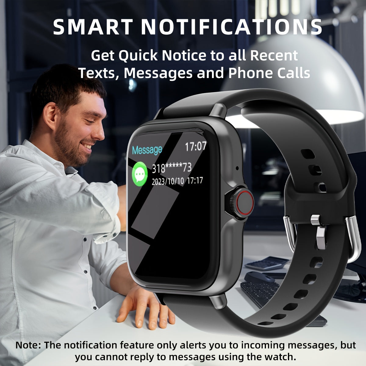 Waterproof Smart Watch, 1.83'' Full Touch Screen Display With Message, Answer Make Call Smartwatch Sleep Monitoring, Sports Pedometer, Information Alerts, For IPhone/Android Phones, Smartbands Fitness Watch For Women/Men Frie Streetsharks