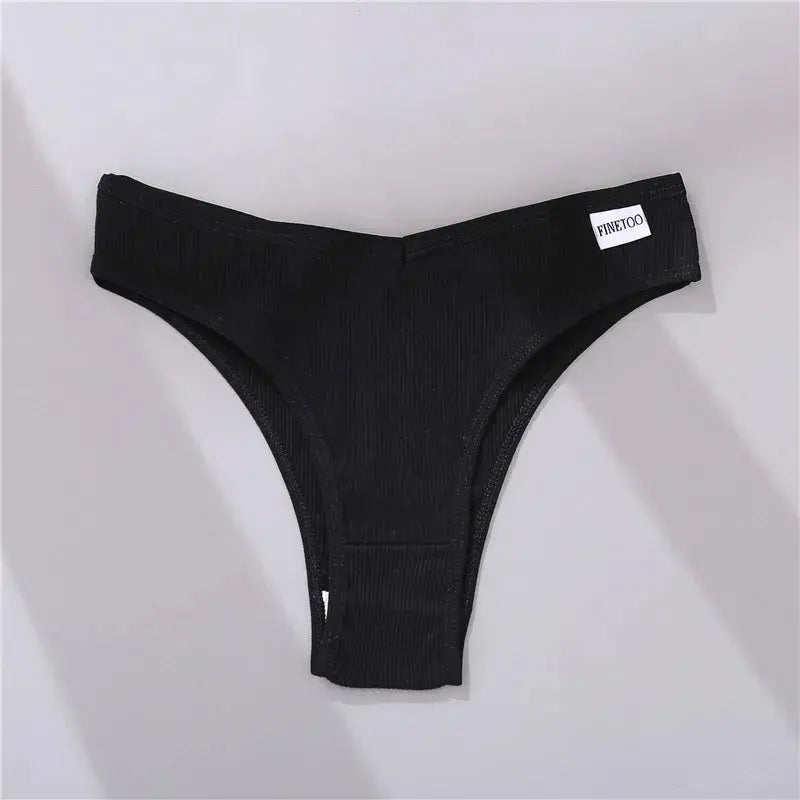 5Pcs/Set Women Cotton Brazilian Panties V Waist Female Underwear Comfortable Underwear Low Rise T-Back Bikini Girls Lingerie New luxecrown.co.uk