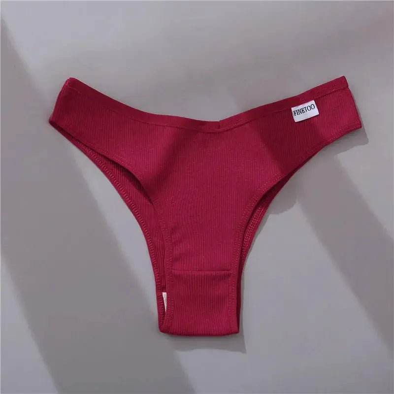 5Pcs/Set Women Cotton Brazilian Panties V Waist Female Underwear Comfortable Underwear Low Rise T-Back Bikini Girls Lingerie New luxecrown.co.uk