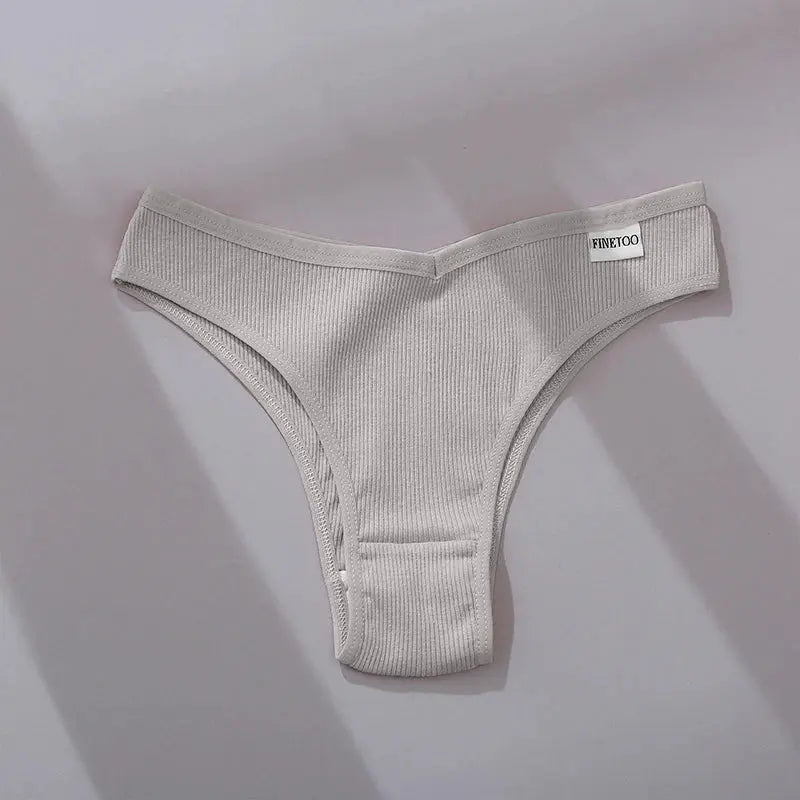 5Pcs/Set Women Cotton Brazilian Panties V Waist Female Underwear Comfortable Underwear Low Rise T-Back Bikini Girls Lingerie New luxecrown.co.uk