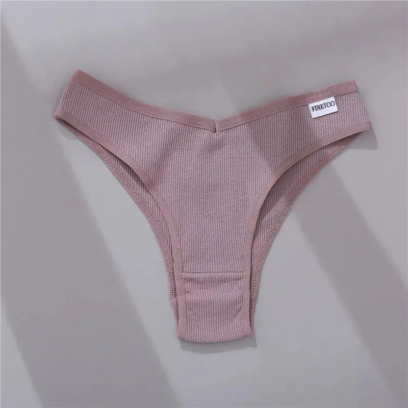 5Pcs/Set Women Cotton Brazilian Panties V Waist Female Underwear Comfortable Underwear Low Rise T-Back Bikini Girls Lingerie New luxecrown.co.uk