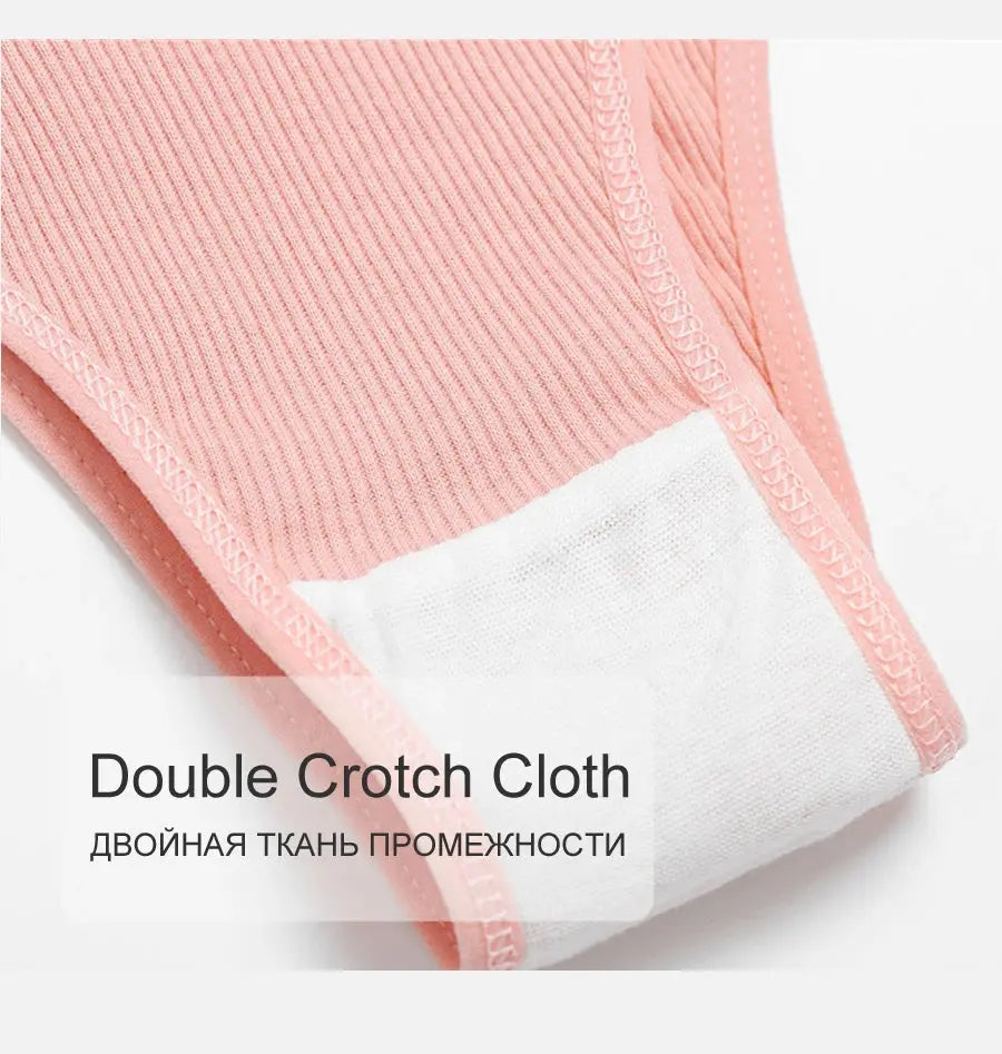 5Pcs/Set Women Cotton Brazilian Panties V Waist Female Underwear Comfortable Underwear Low Rise T-Back Bikini Girls Lingerie New luxecrown.co.uk