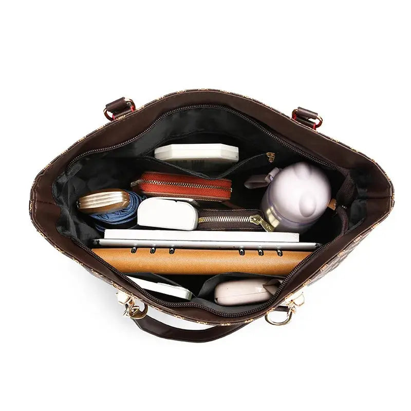 6 Pcs Women's Bag Fashion Handbag Sets Shoulder Crossbody Bag For Women Commuting Female Boston Bag Wallet luxecrown.co.uk