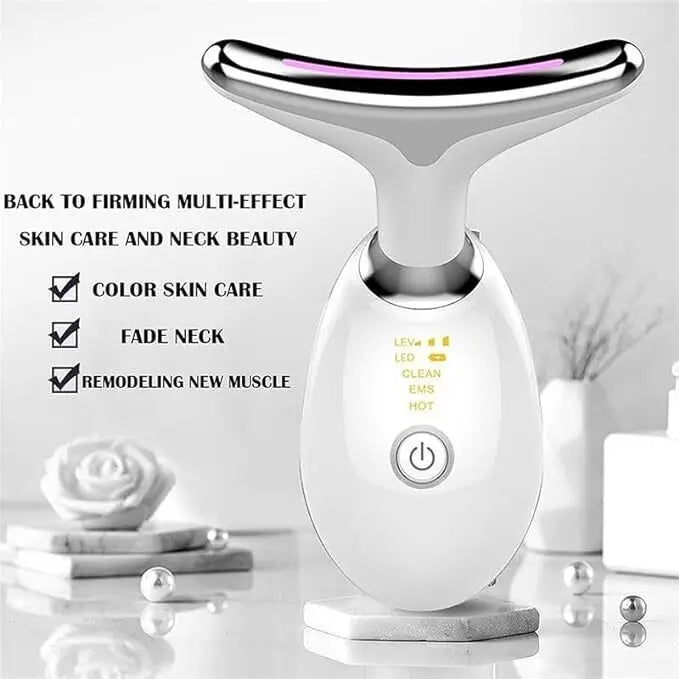 7 Colours Neck Face Lifting Massager Skin Tighten Device LED Anti Wrinkle Beauty StreetSharks