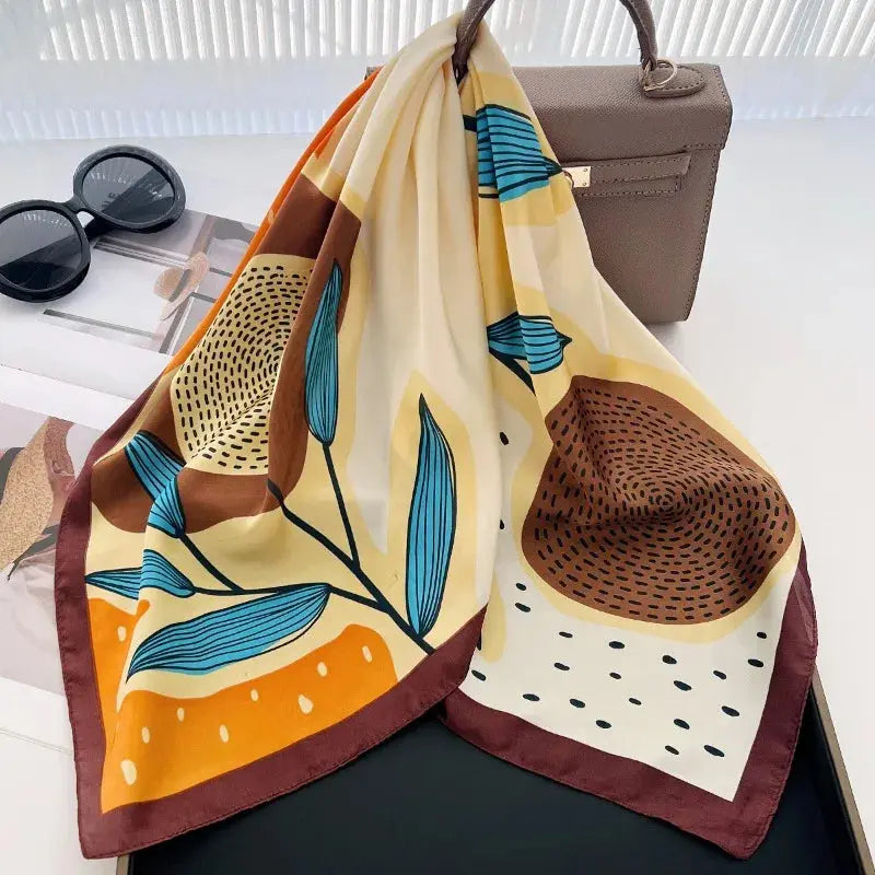 70cm Polka Dot Printed Silk Scarf Women Simulated Silk Elegant and Versatile Headwear Bag Accessories Clothing Square Scarf luxecrown.co.uk