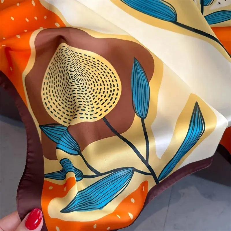 70cm Polka Dot Printed Silk Scarf Women Simulated Silk Elegant and Versatile Headwear Bag Accessories Clothing Square Scarf luxecrown.co.uk
