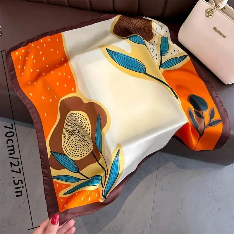70cm Polka Dot Printed Silk Scarf Women Simulated Silk Elegant and Versatile Headwear Bag Accessories Clothing Square Scarf luxecrown.co.uk