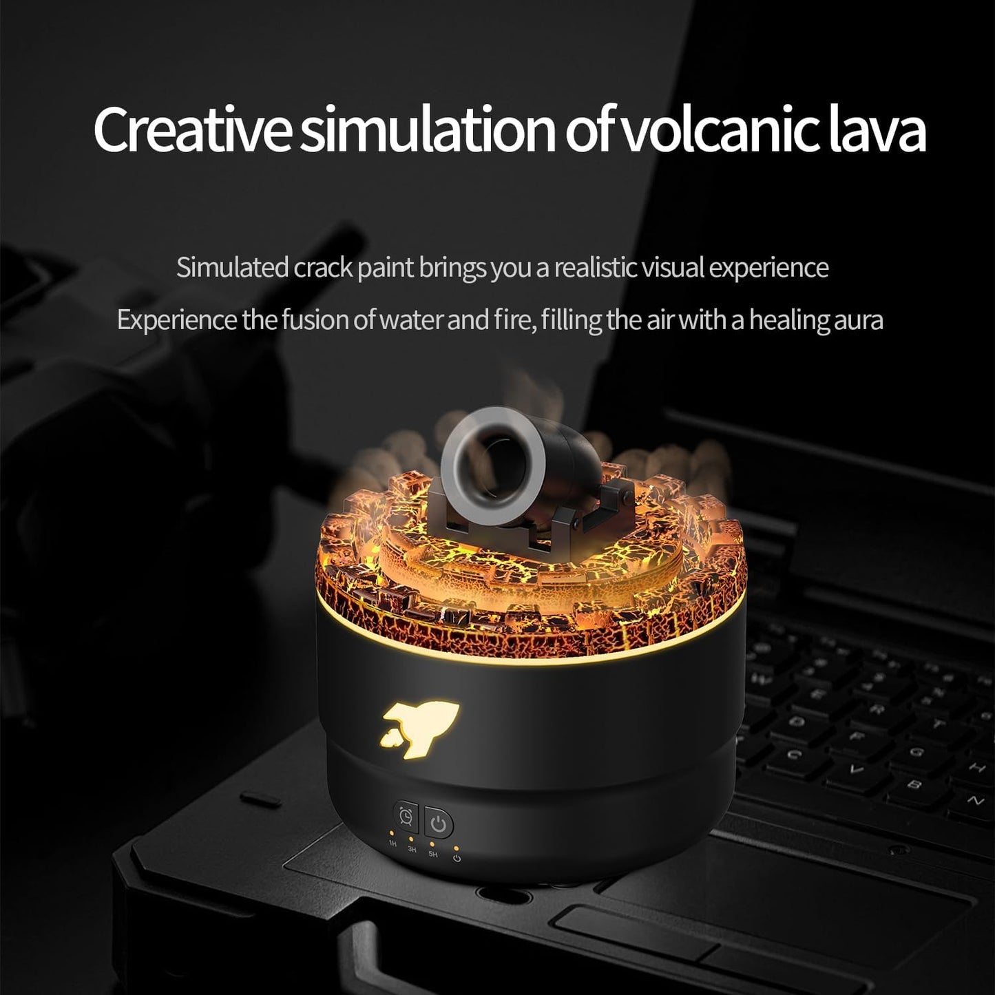 Lava Crack Humidifier Hotel Essential Oil Ultrasonic Fragrance Diffuser Aerosol Vaporizer StreetSharks
