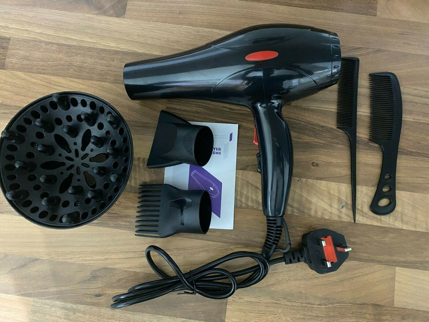 2200W Professional Style Hair Dryer Nozzle Concentrator Blower Pro Salon Heat UK StreetSharks