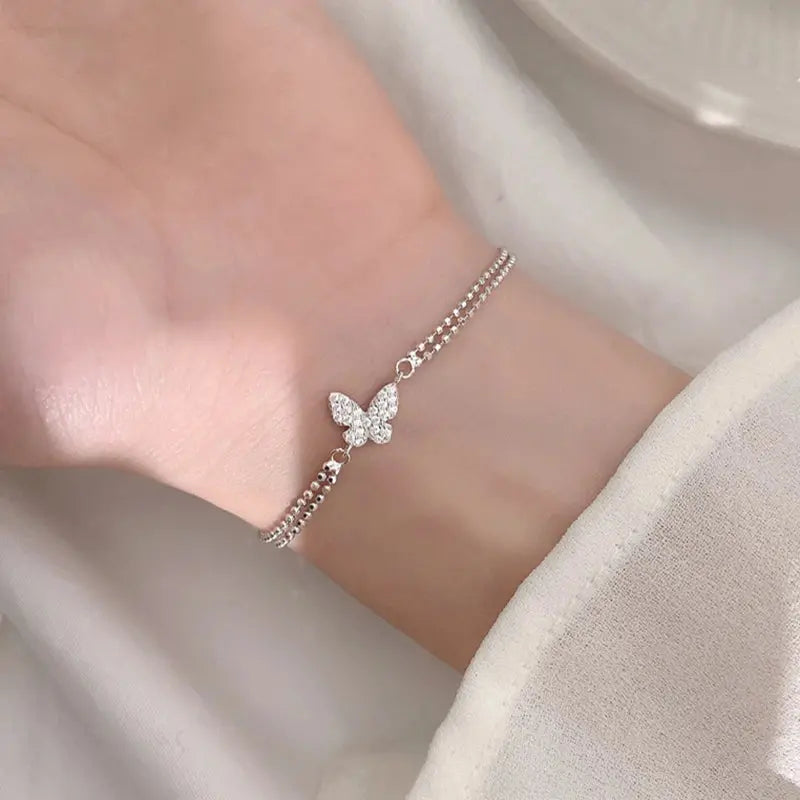 925 Sterling Silver Zircon Bracelet For Women Luxury Handy Adjustable New Ladies Jewelry Birthday Party Fashion Jewelry Gift Streetsharks