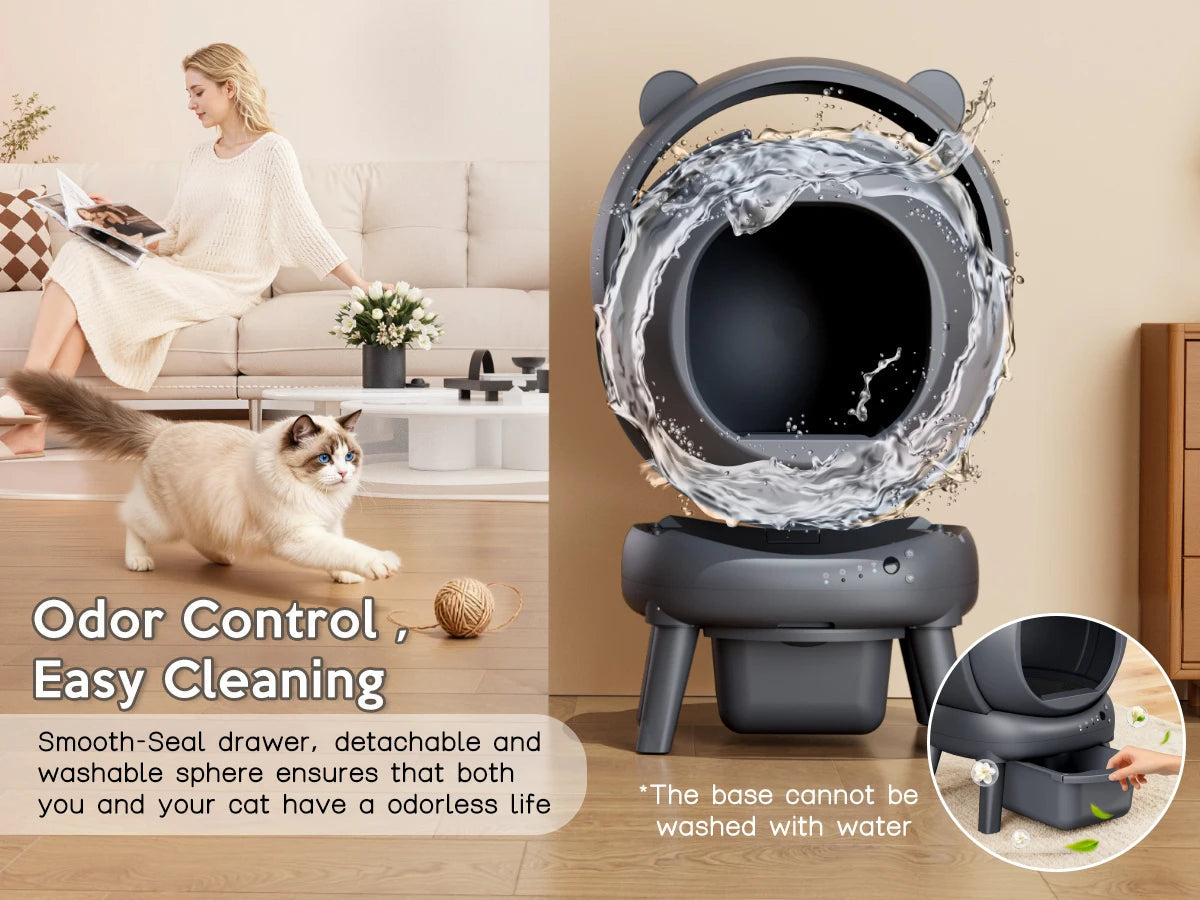 The Cumridge Self-Cleaning Litter Box is a high-performance, hygienic solution designed specifically for multi-cat households. luxecrown.co.uk