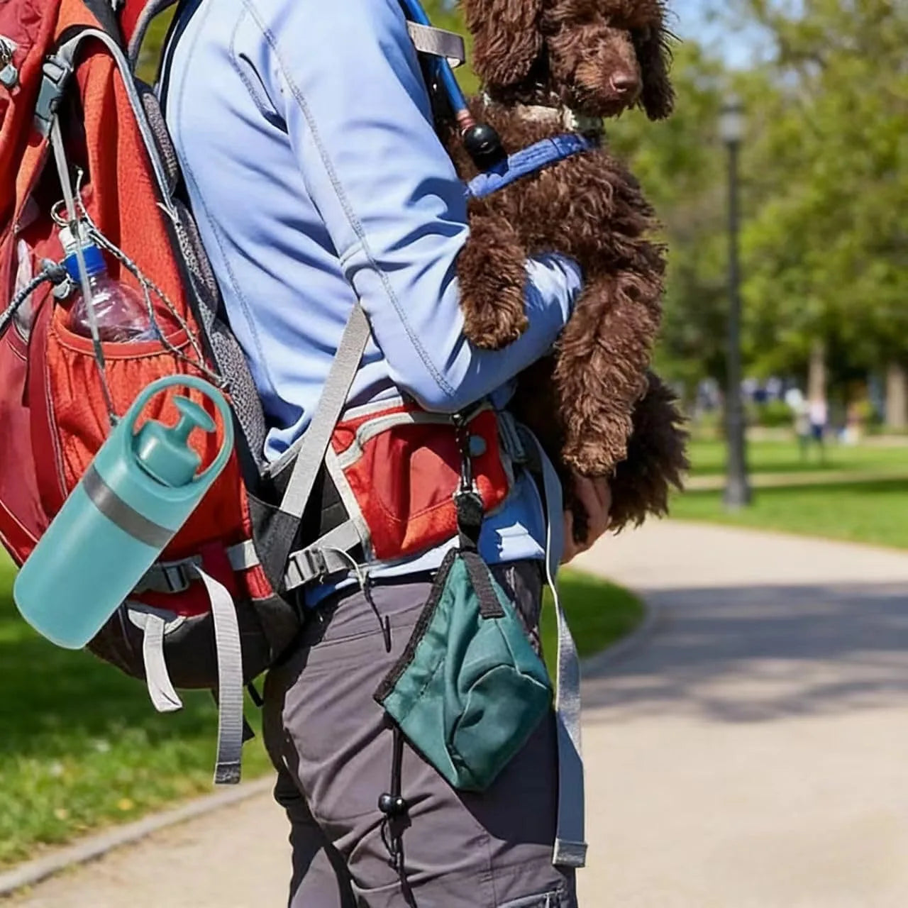 Portable Dog Pooper Scooper No Touch Claw Pickup Tool with Waste Bag Holder Easy One Hand Dog Walking Outdoor Pet Cleanup luxecrown.co.uk