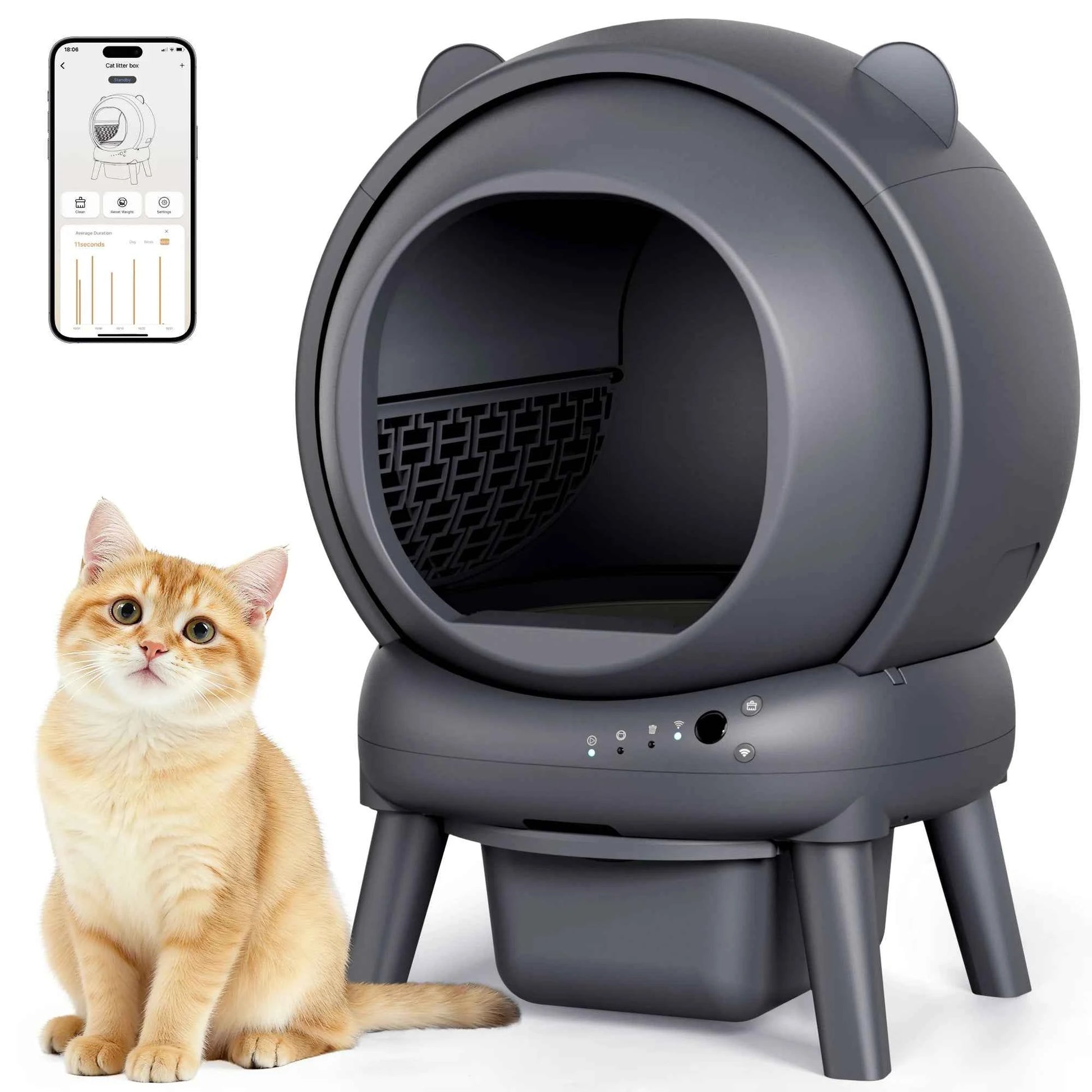 The Cumridge Self-Cleaning Litter Box is a high-performance, hygienic solution designed specifically for multi-cat households.