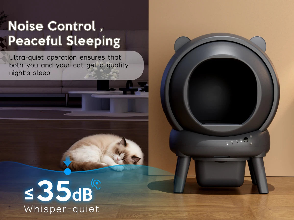 The Cumridge Self-Cleaning Litter Box is a high-performance, hygienic solution designed specifically for multi-cat households. luxecrown.co.uk