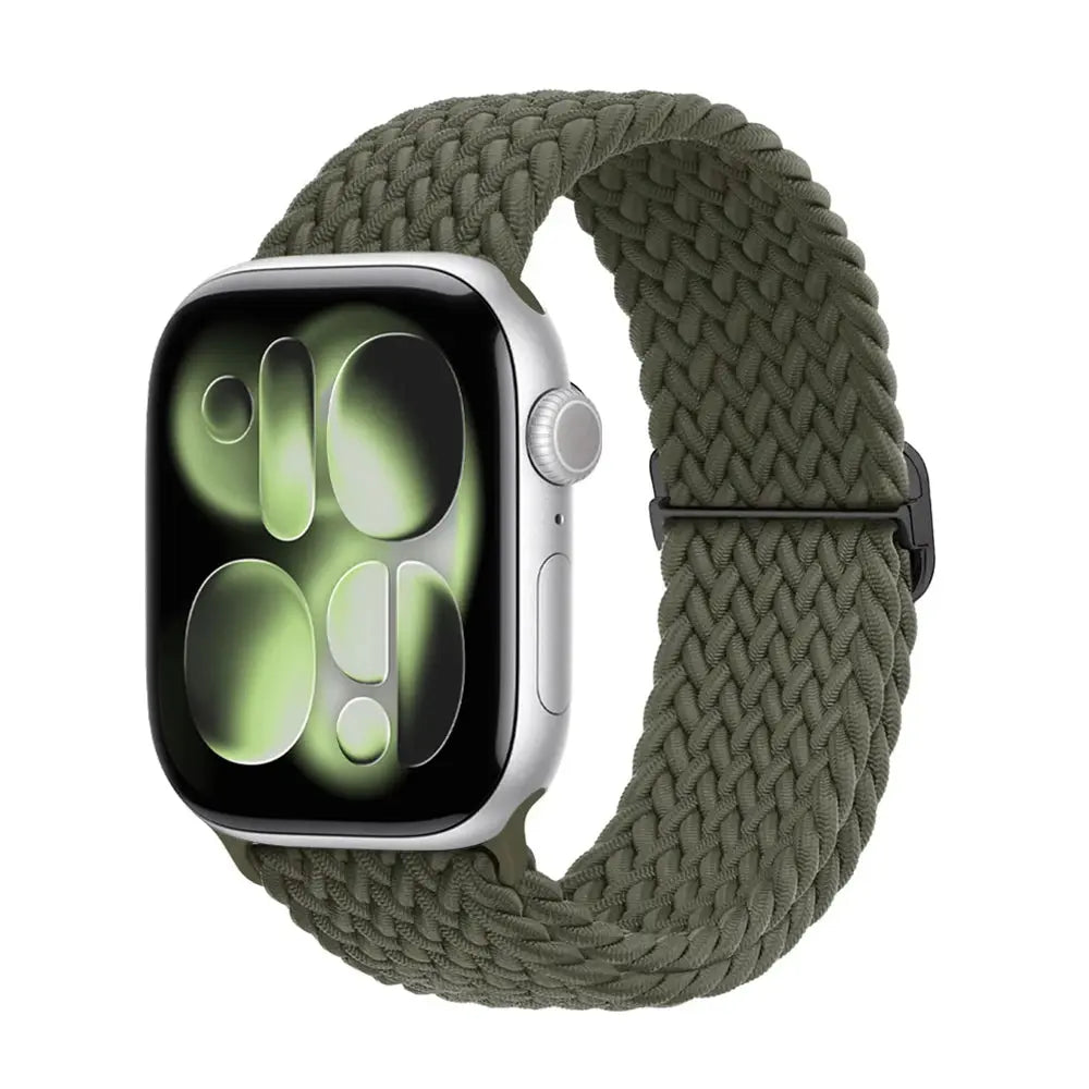 Apple Watch Band 42mm 46mm 44mm 40mm 45mm Ultra 3 49mm Braided Bracelet Correa Series 11 10 9 8 7 6 SE3 Smartwatch Straps luxecrown.co.uk
