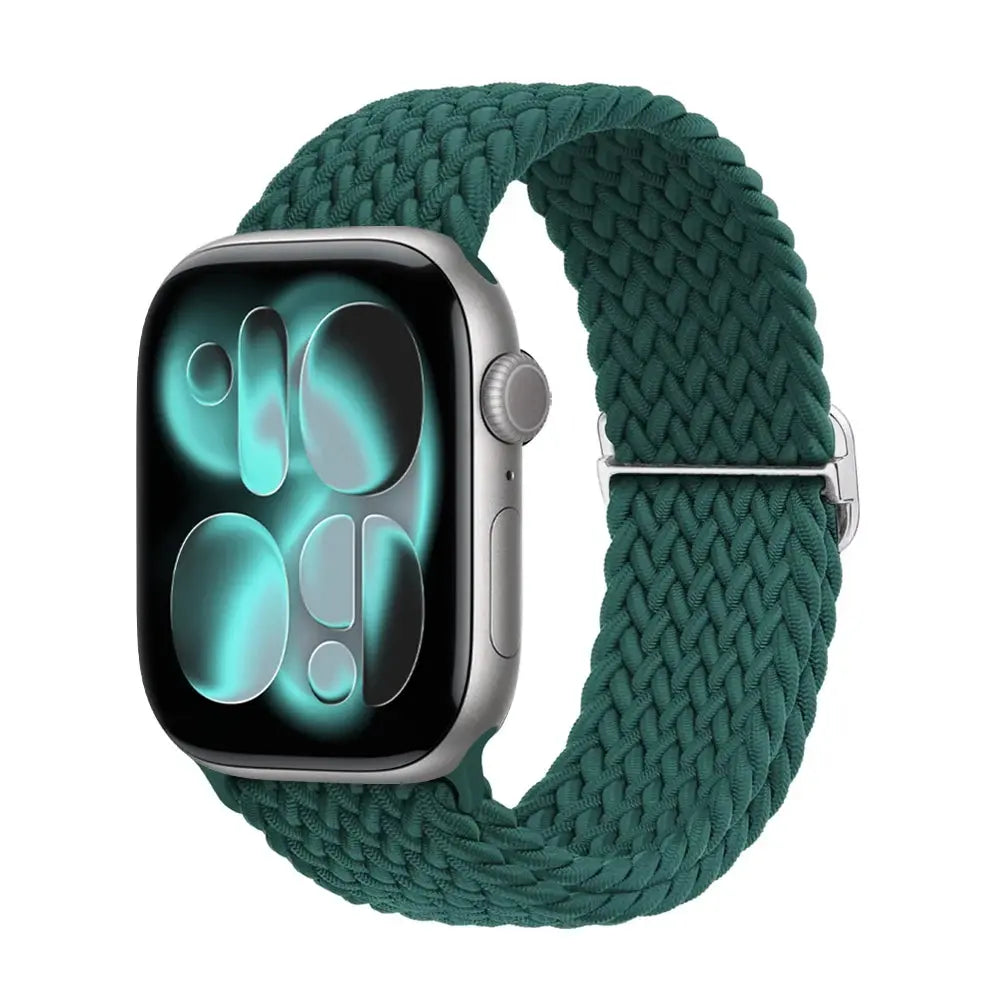 Apple Watch Band 42mm 46mm 44mm 40mm 45mm Ultra 3 49mm Braided Bracelet Correa Series 11 10 9 8 7 6 SE3 Smartwatch Straps luxecrown.co.uk