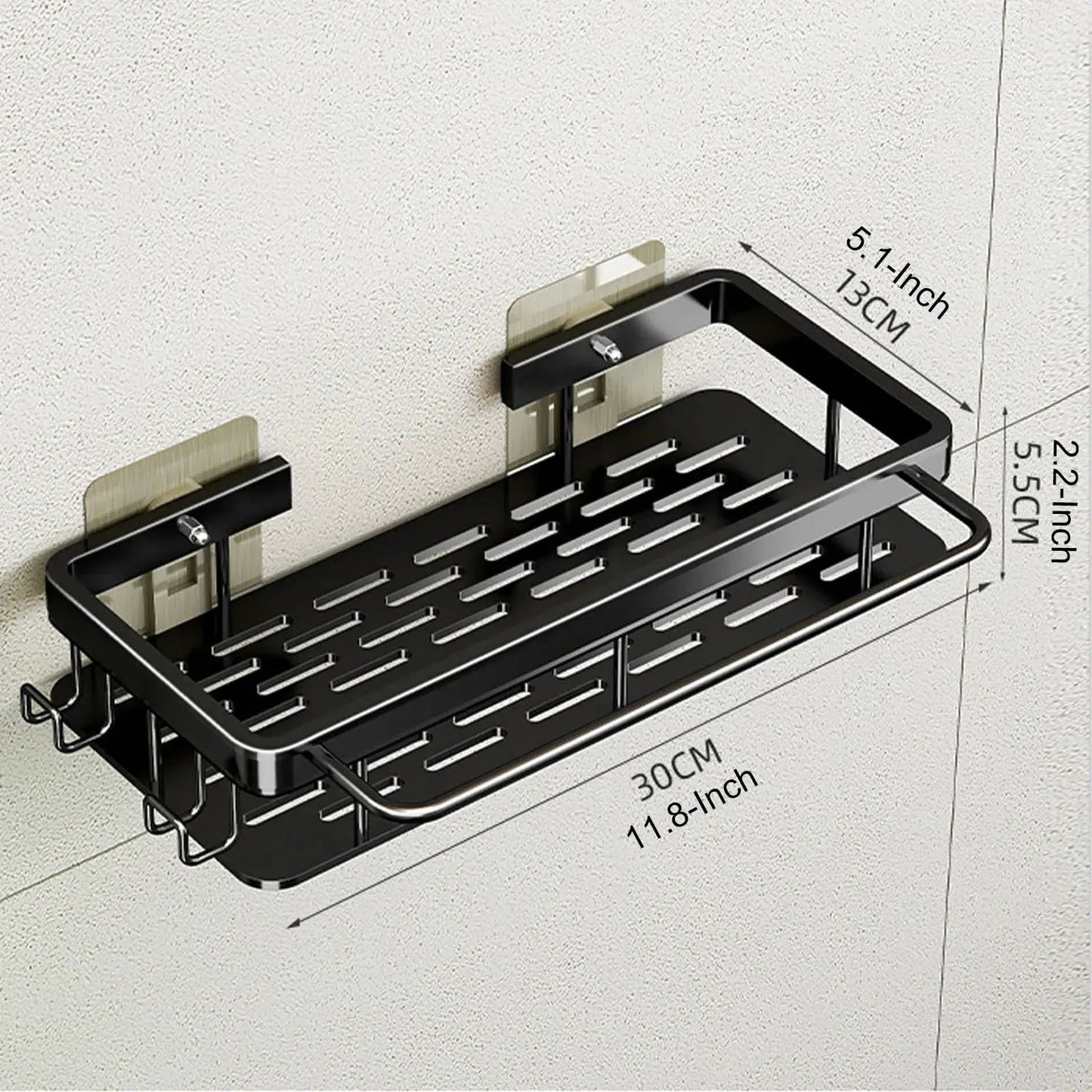 Bathroom Shelf No Drill Wall Mounted Shampoo Bottle Shower Corner Rack Toilet Storage Rack Aluminum Bathroom Kitchen Accessories luxecrown.co.uk