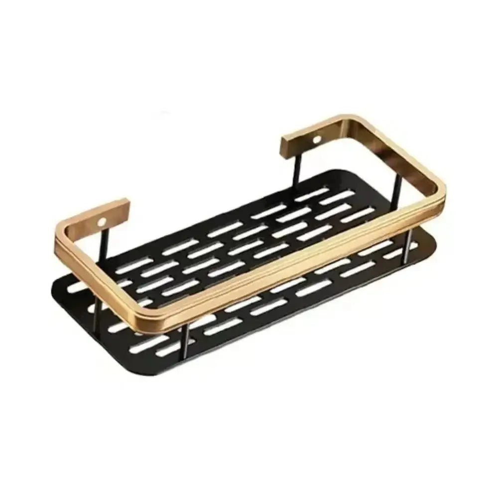 Bathroom Shelf No Drill Wall Mounted Shampoo Bottle Shower Corner Rack Toilet Storage Rack Aluminum Bathroom Kitchen Accessories luxecrown.co.uk