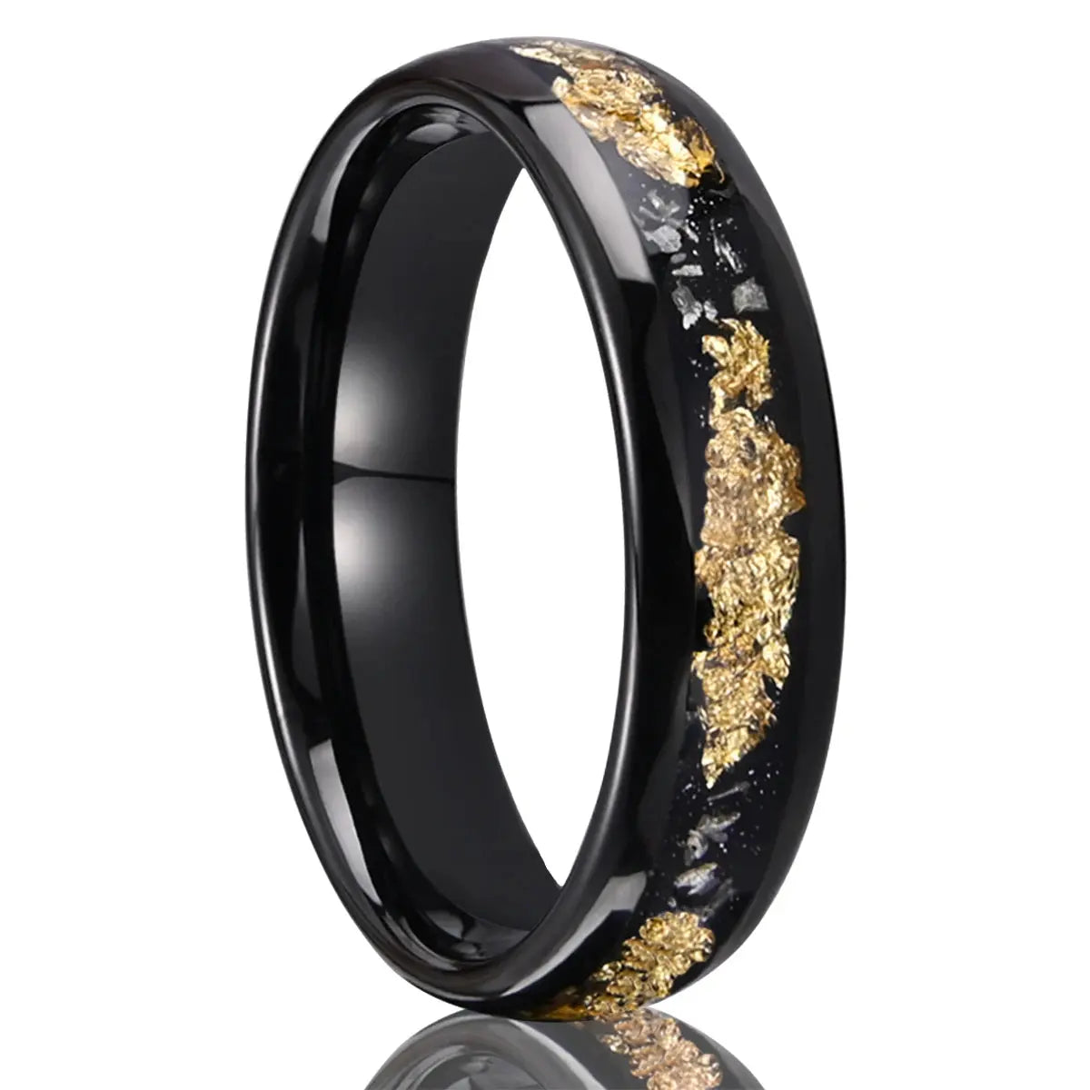 Black tungsten carbide ring 8mm and 6mm men's wedding bands, comfortable fit, suitable for couples daily wear Streetsharks