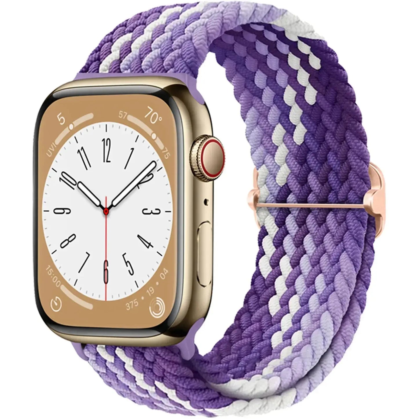 Braided Loop Strap For Apple Watch Band 42/46mm 45/41mm 38/40mm 44mm 49mm Nylon Solo Bracelet iWatch series 10 9 se 8 7 6 Ultra2 luxecrown.co.uk