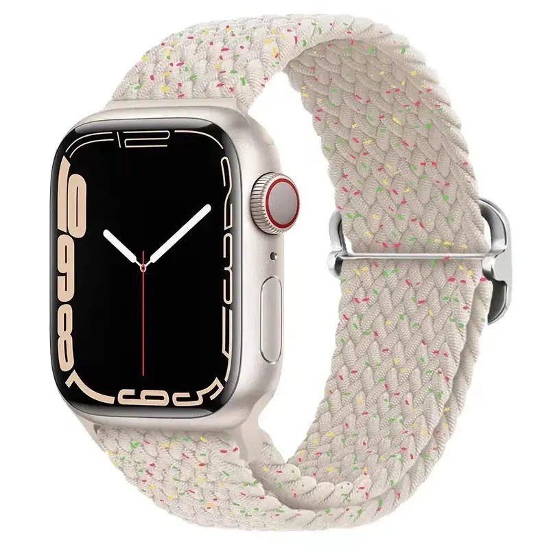 Braided Solo Loop Strap For Apple watch band 44mm 40mm 49mm 45mm 41mm Elastic Nylon bracelet iWatch series 8 3 se 6 7 Ultra 2 9 luxecrown.co.uk
