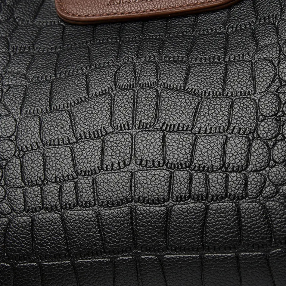 Brand Leather 3 Layers Alligator Crossbody Bag for Women Female Shoulder Messenger Sac Luxury Designer Ladies Handbags Streetsharks
