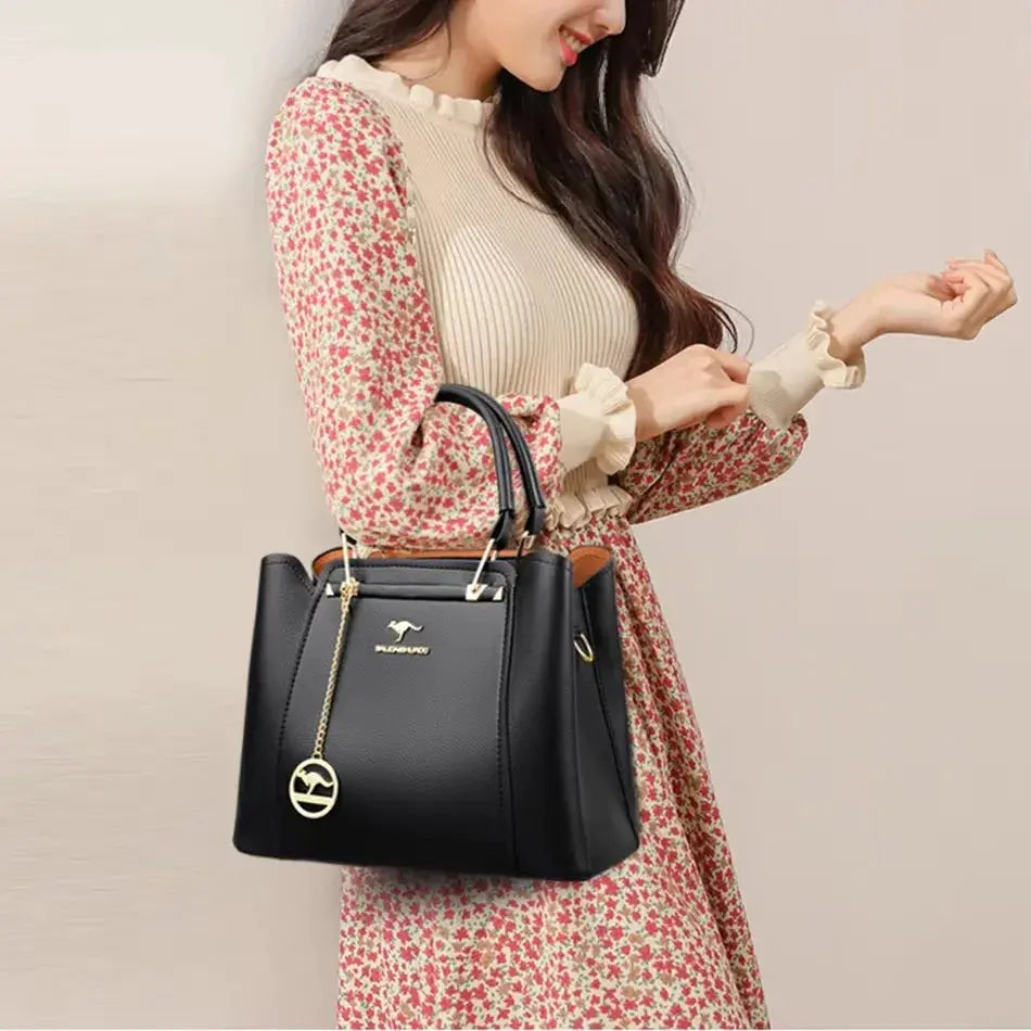 Brand Leather 3 Layers Alligator Crossbody Bag for Women Female Shoulder Messenger Sac Luxury Designer Ladies Handbags Streetsharks