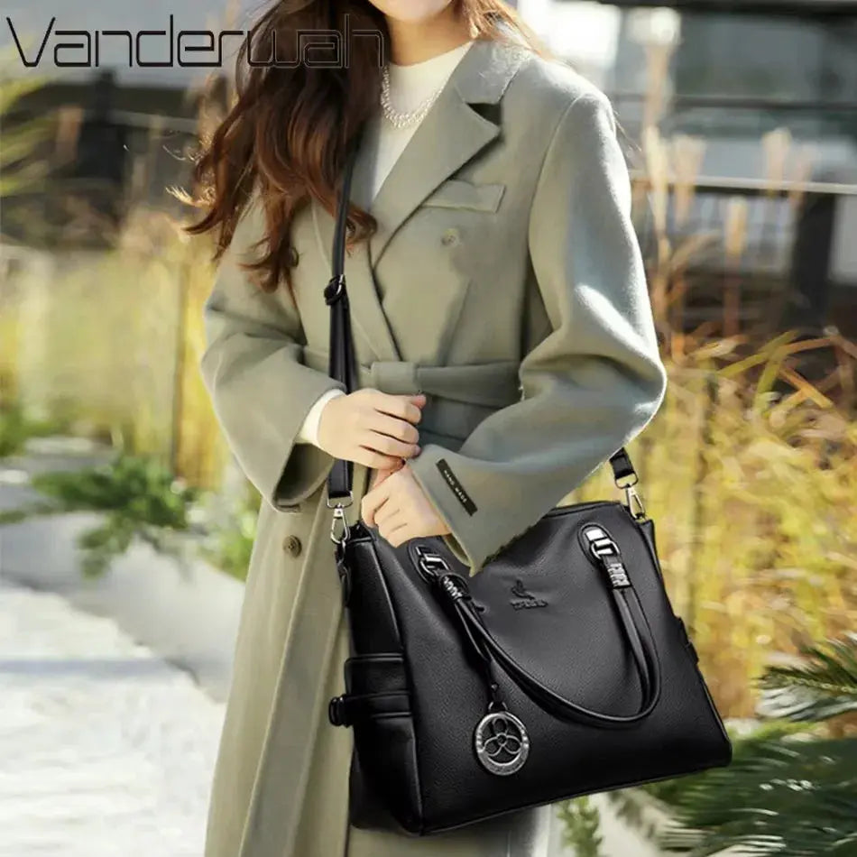 Brand Leather 3 Layers Alligator Crossbody Bag for Women Female Shoulder Messenger Sac Luxury Designer Ladies Handbags Streetsharks