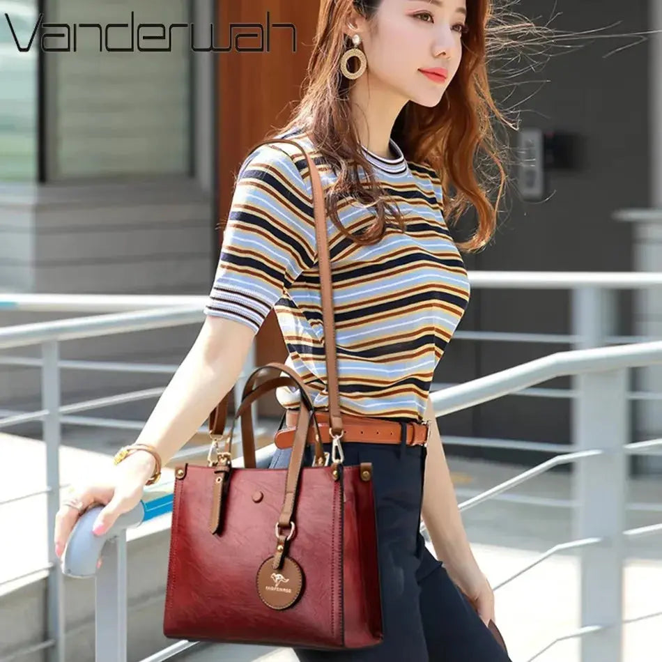 Brand Leather 3 Layers Alligator Crossbody Bag for Women Female Shoulder Messenger Sac Luxury Designer Ladies Handbags Streetsharks