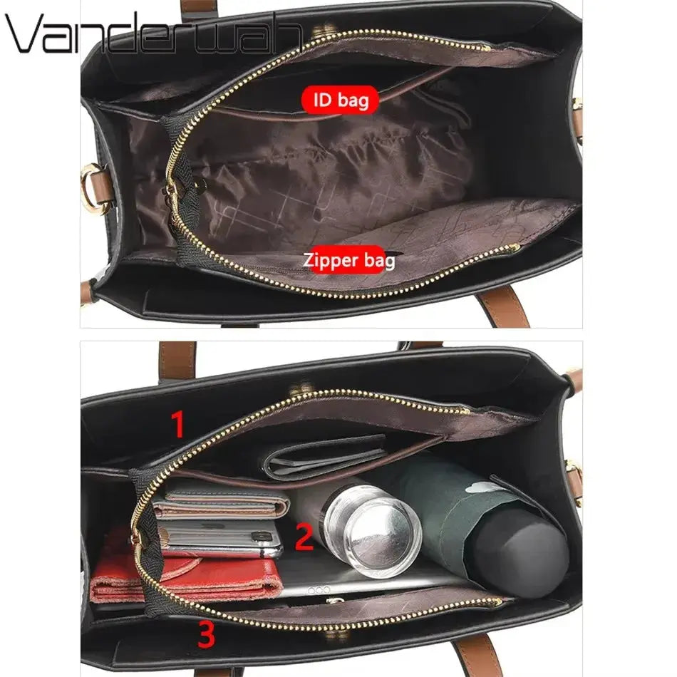 Brand Leather 3 Layers Alligator Crossbody Bag for Women Female Shoulder Messenger Sac Luxury Designer Ladies Handbags Streetsharks