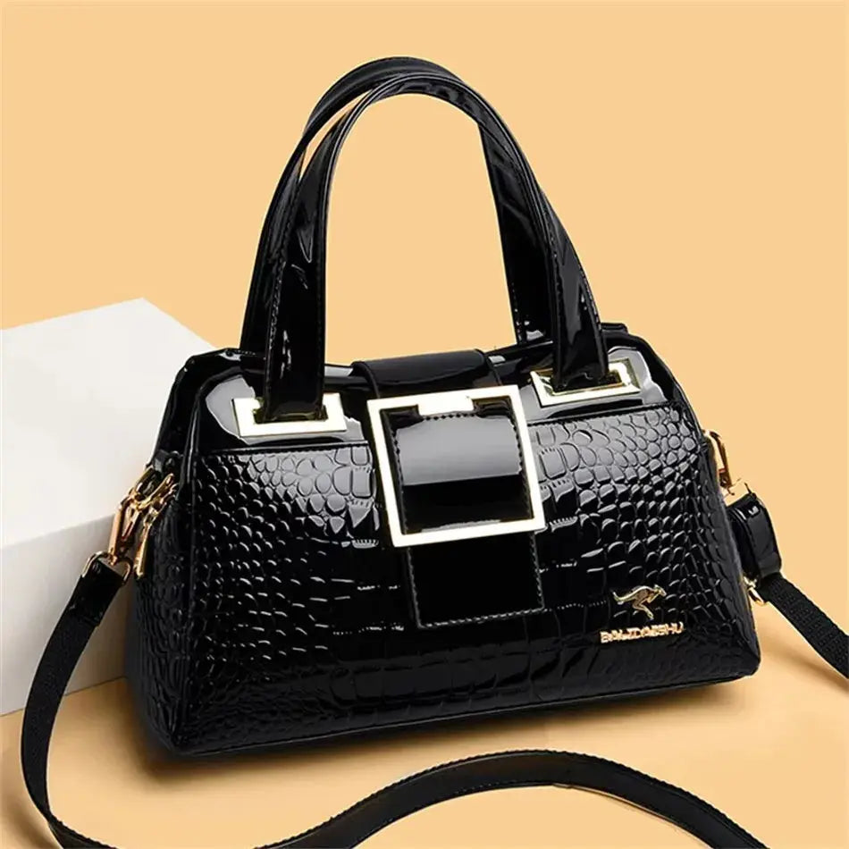 Brand Leather 3 Layers Alligator Crossbody Bag for Women Female Shoulder Messenger Sac Luxury Designer Ladies Handbags Streetsharks