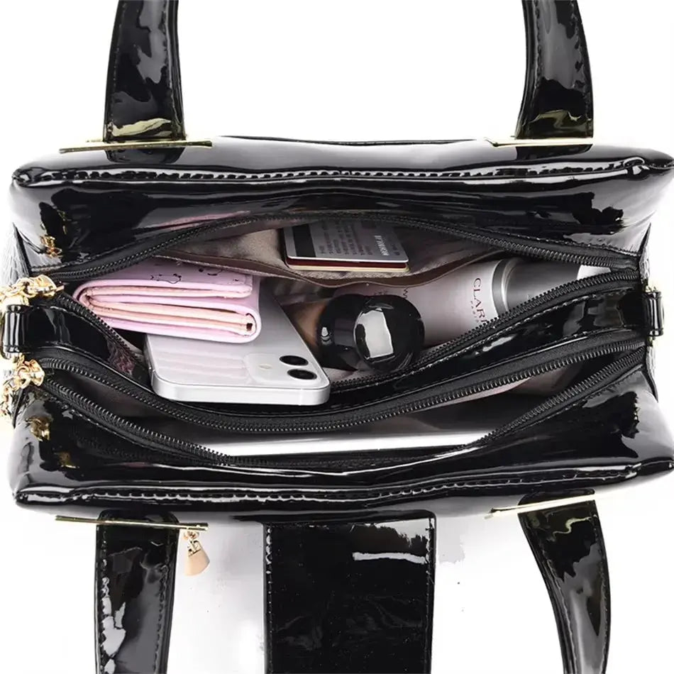Brand Leather 3 Layers Alligator Crossbody Bag for Women Female Shoulder Messenger Sac Luxury Designer Ladies Handbags Streetsharks