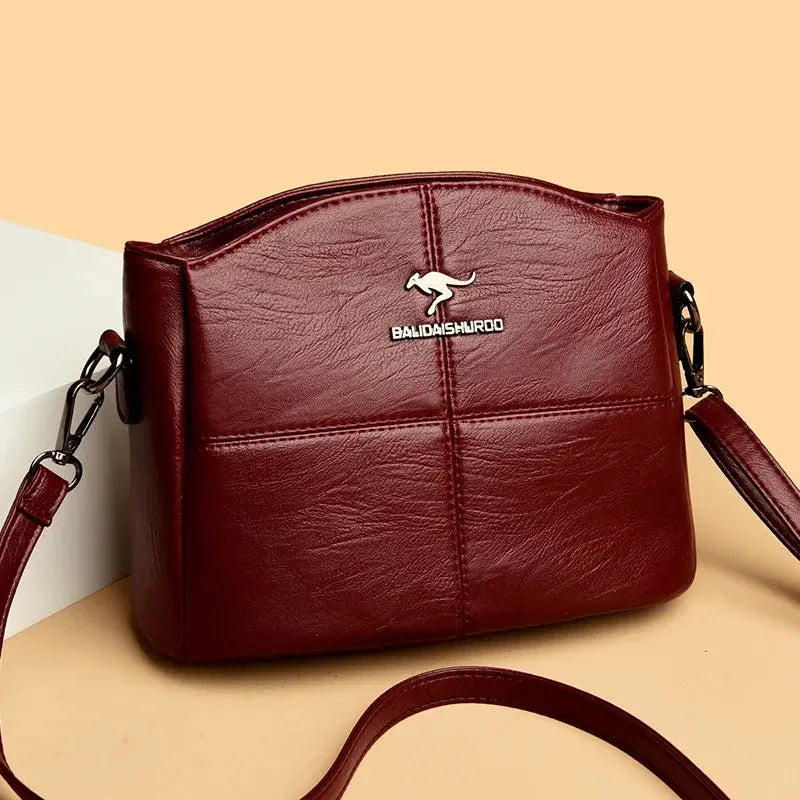 Brand Leather 3 Layers Alligator Crossbody Bag for Women Female Shoulder Messenger Sac Luxury Designer Ladies Handbags Streetsharks