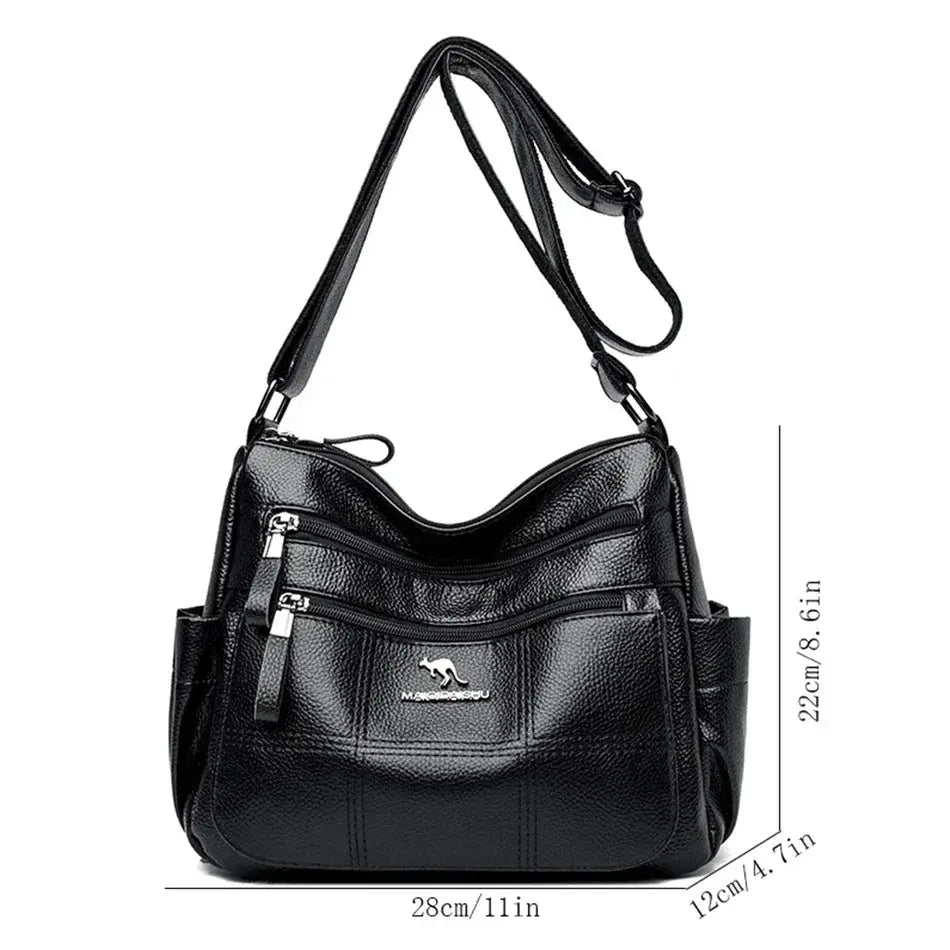 Brand Leather 3 Layers Alligator Crossbody Bag for Women Female Shoulder Messenger Sac Luxury Designer Ladies Handbags Streetsharks