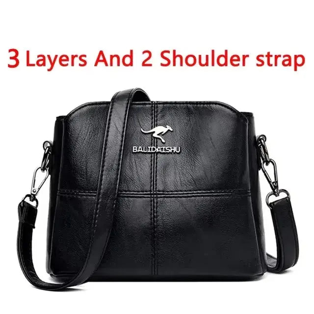 Brand Leather 3 Layers Alligator Crossbody Bag for Women Female Shoulder Messenger Sac Luxury Designer Ladies Handbags Streetsharks