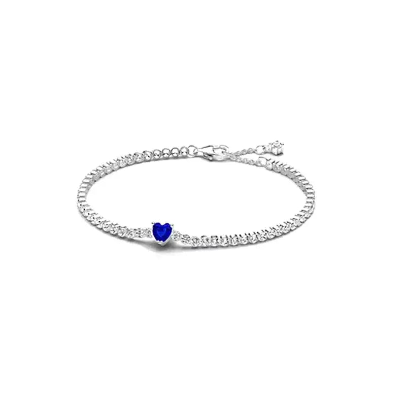Brand new 925 sterling silver zirconia exquisite tennis star bracelet for women DIY original charm beads exquisite jewelry Streetsharks