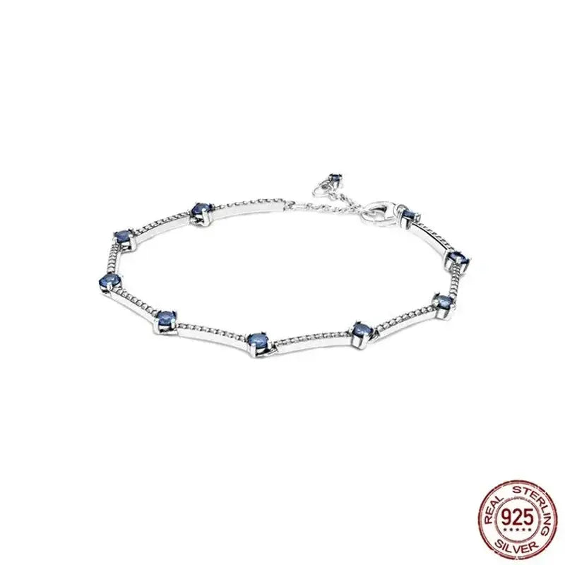 Brand new 925 sterling silver zirconia exquisite tennis star bracelet for women DIY original charm beads exquisite jewelry Streetsharks