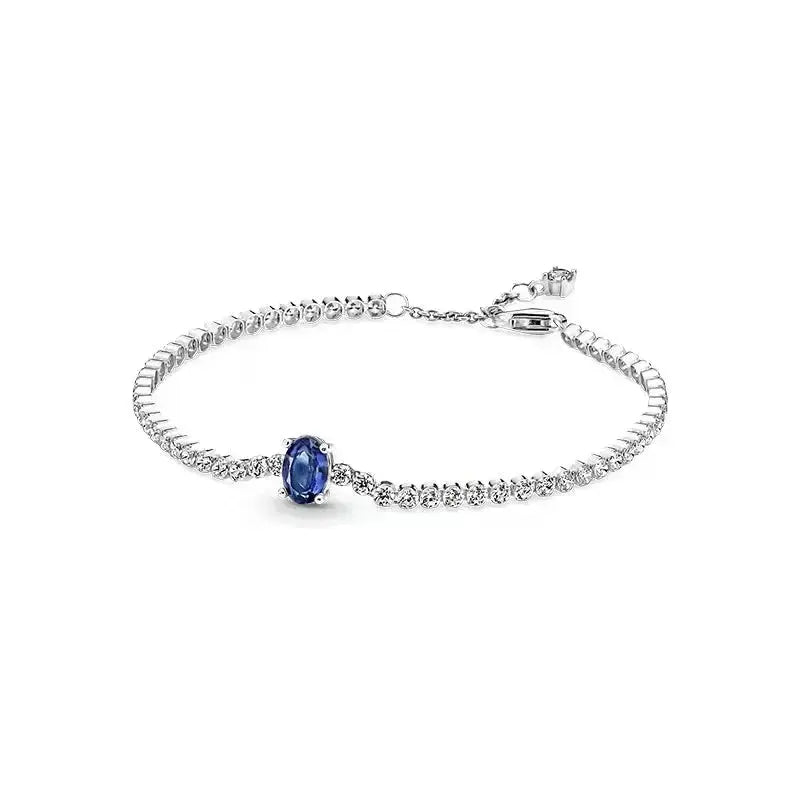 Brand new 925 sterling silver zirconia exquisite tennis star bracelet for women DIY original charm beads exquisite jewelry Streetsharks