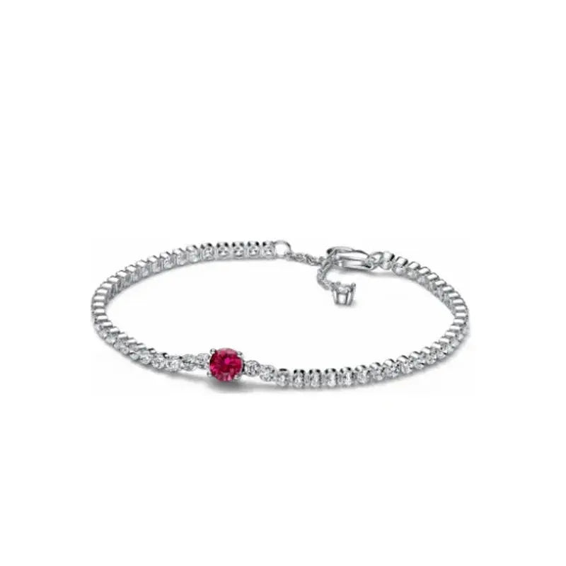 Brand new 925 sterling silver zirconia exquisite tennis star bracelet for women DIY original charm beads exquisite jewelry Streetsharks