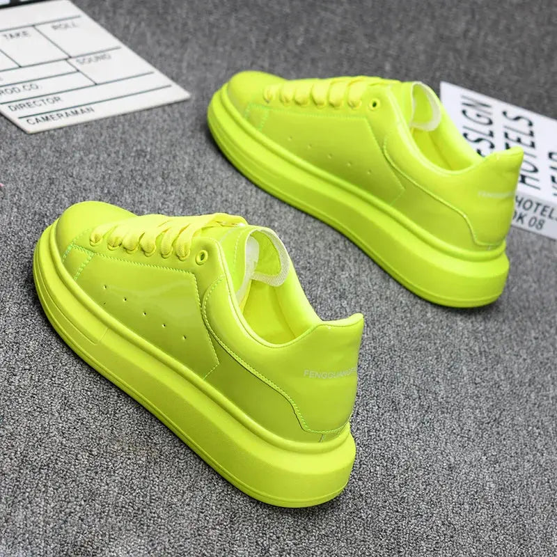 Branded couple shoes for men and women, breathable sports shoes, lacquered casual shoes, red skateboarding tennis shoes luxecrown.co.uk