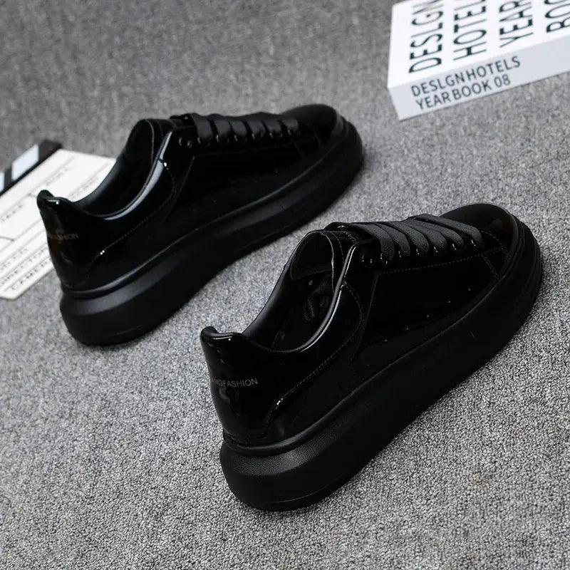 Branded couple shoes for men and women, breathable sports shoes, lacquered casual shoes, red skateboarding tennis shoes luxecrown.co.uk