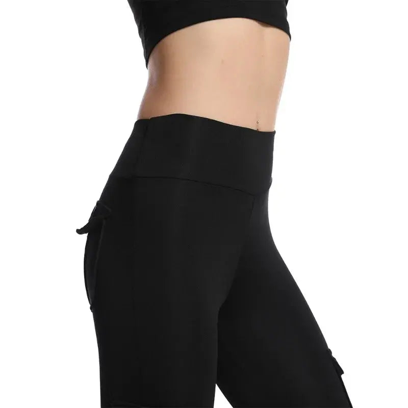 Breathable High Waisted Hip Lifting Button Pocket Sport Brushed Nude Yoga Pants Slimming Tight Leggings High Elastic Leggings luxecrown.co.uk