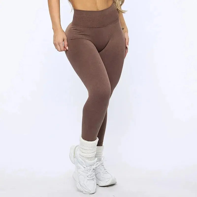 Bum Sculpting Acid Washed Scrunch Butt Leggings Women Seamless Sports Yoga Pant High Waist Ribbed Gym Tights Fitness Workout luxecrown.co.uk